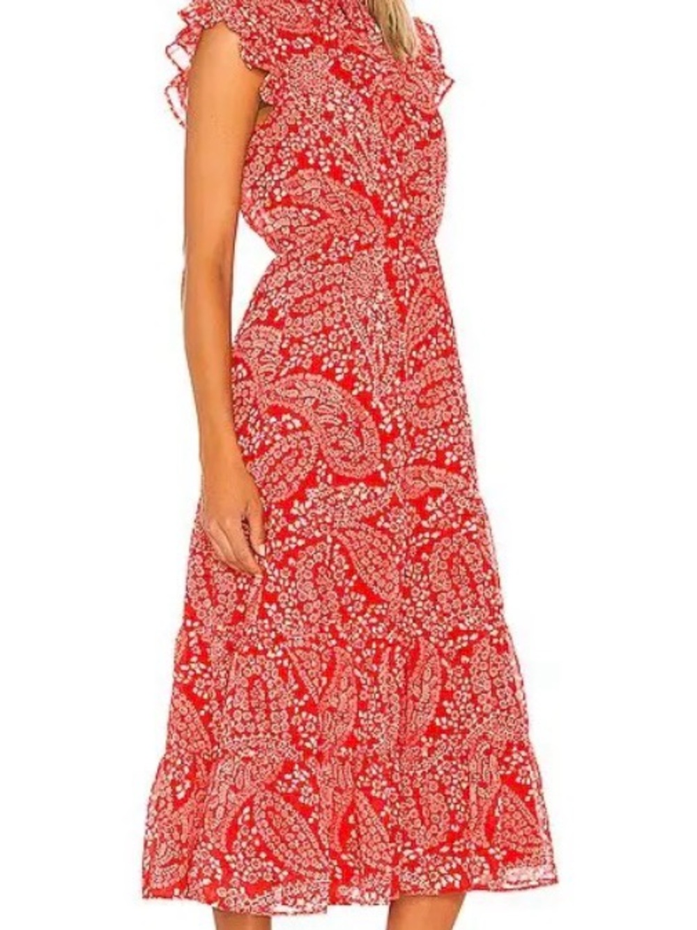 Steve Madden Red Floral Paisley Print Sundress
